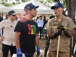 Junto al alcalde Char y el ministro de Justicia, reclusos ponen sus manos a la obra para mantener a Barranquilla limpia y linda